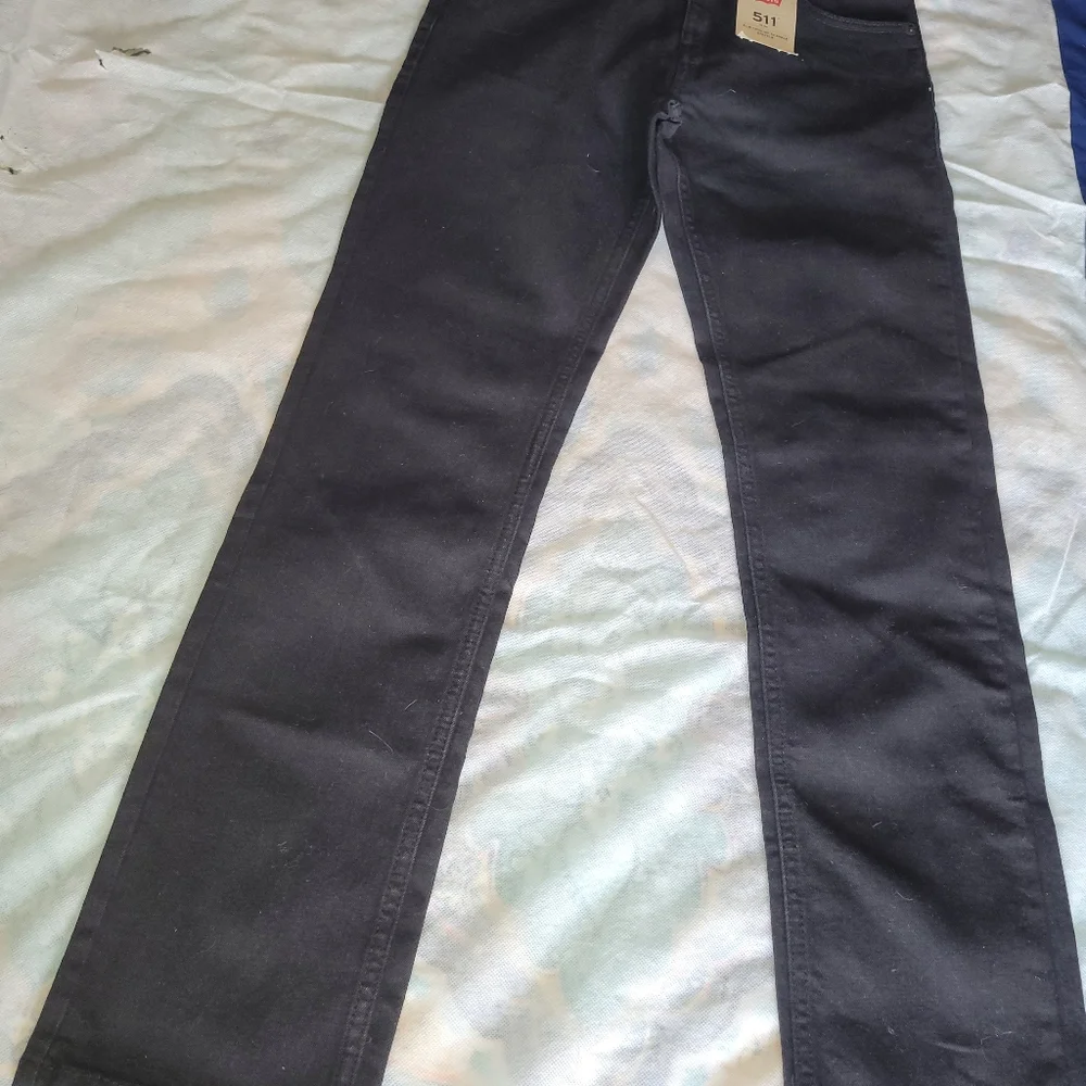 Levi's Boys 511 Slim Stretch Black Jeans - Picture 3 of 10